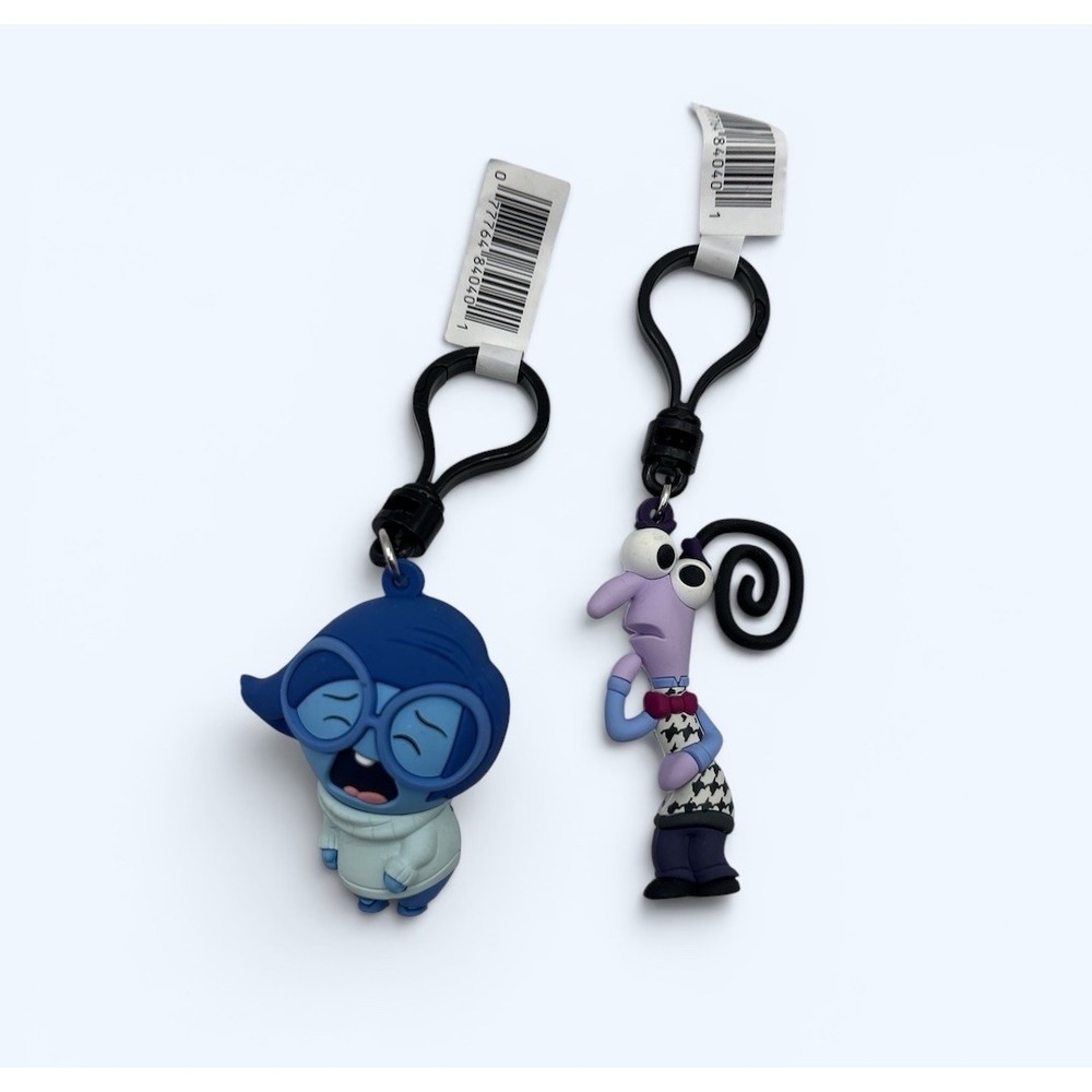 DISNEY INSIDE OUT MONOGRAM FIGURAL KEYCHAINS LOT 2
